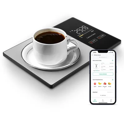 Produktbild von Lebensmittelwaage mit Nährwertrechner,digitale Küchenwaage, misst g und oz,intelligente Waage für Kalorien,Makronährstoffe,Diät und Mahlzeitenplanung