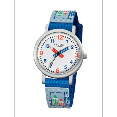 Image de Regent Uhr, Textilband Blau 12400221 –
