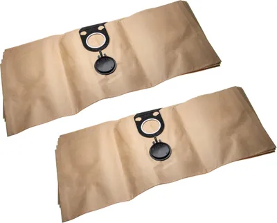 Produktbild von vhbw 10x Staubbeutel kompatibel mit Metabo ASA 1202, ASA 32 L, ASA 1200 Staubsauger - 30,5cm x 23,5cm braun