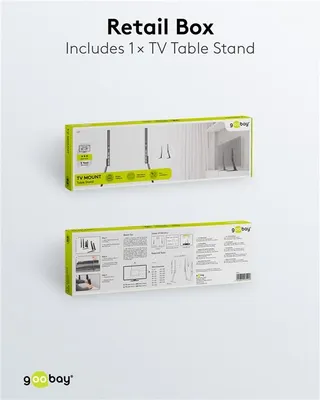 Immagine prodotto di Goobay 58525 Supporti TV per televisori e monitor da 32 a 70 pollici (81-178 cm) fino a 50 kg, inclinabili
