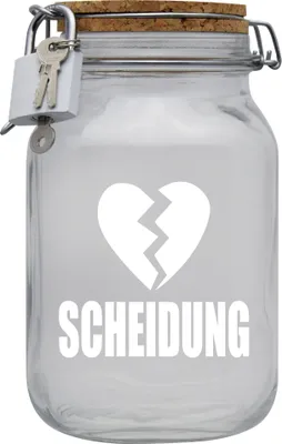 Produktbild von Spardose Geld Geschenk Ideen Scheidung Transparent Größe XL 2 Liter