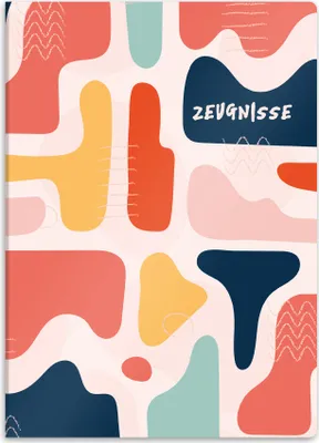 Produktbild von itenga Zeugnismappe A4 Kunststoff Sichtbuch Motiv Retro Muster