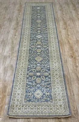 Produktbild von Teppich ZIEGLER-ORIGINAL | Farbe: Blau; Größe: 82x366 cm | strapazierfähig und leicht zu reinigen | Wohnzimmer | Schlafzimmer