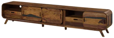 Produktbild von MASSIVMOEBEL24 TV-Board Sheesham 260x40x48 dunkelbraun lackiert MAILAND #228