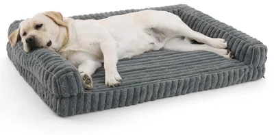 Produktbild von Orthopädisches Hundebett L 114x81x17,5 cm Memoryschaum Grau