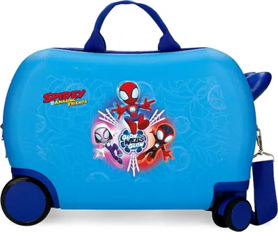 Produktbild von Joumma Bags Sitzkoffer Ziehkoffer Kinderkoffer Kinder Hartschalen Koffer Marvel Spidey Blau
