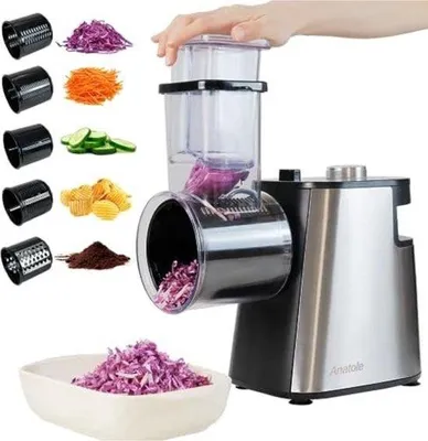 Image de Râpe à légumes électrique - Râpe à légumes - Râpe électrique pour la cuisine - Mini-râpe à légumes