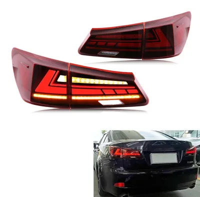 Zdjęcie produktu dla Światła tylne LED - BY-G30LCI - do modeli Lexus IS250, IS350 i ISF (2006–2013) - sekwencyjne kierunkowskazy z dynamiczną animacją startu - czerwone - 12 V - prawy/lewy - system "plug-and-play"