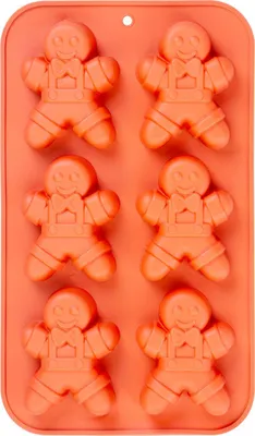 Produktbild von Form MagicHome, zum Backen, Weihnachten, Silikon, 6 Stück Figuren Lebkuchenmann, 29,5x17,5x2,7 cm