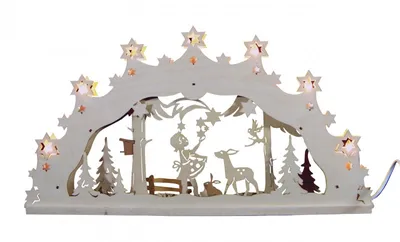 Produktbild von Design & Decor GmbH Schwibbogen 55 cm 7 Kerzen, Ausführung:Sterntaler