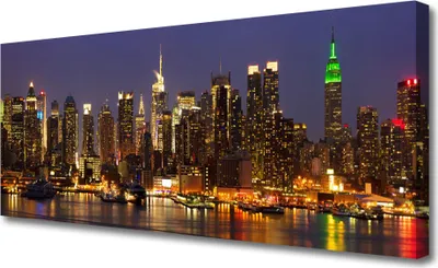 Produktbild von Tulup Leinwand-Bilder 125x50 Wandbild Canvas Kunstdruck Stadt Gebäude