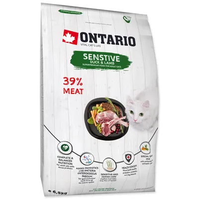 Productafbeelding van Krmivo Ontario Kat Sensitief/Huidproblemen, 6,5 kg