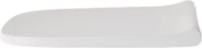 A white toilet seat on a white background.