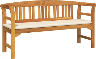 Zdjęcie produktu dla Ławka Różana Naturalny 157 x 46 x 82,5 cm Lite Drewno Akacji