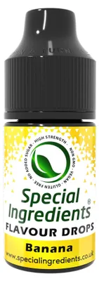 Image de Gouttes aromatisantes spéciales, saveur banane, 30 ml. Arôme alimentaire concentré, idéal pour aromatiser les pâtisseries, les plats et les boissons
