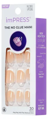 Productafbeelding van Kiss Zelfklevende kunstnagels French Manicure - imPRESS Press-on nagels 30 stuks - Model S
