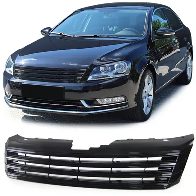 Kühlergrill Sportgrill Schwarz für VW Passat B7 ab 2010 – Produktansicht