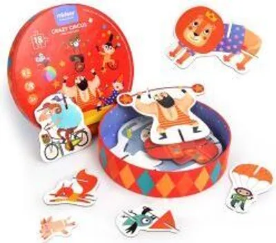 Produktbild von Mideer Verrückter Zirkus - Stapelpuzzle 18 Teile
