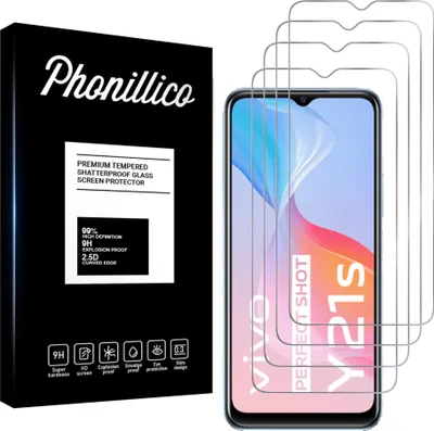 Obrázok produktu pre Tvrdené sklo pre Vivo Y21S [4 ks] Screen Protector Film Anti-scratch Glass Resistant Phonillico®