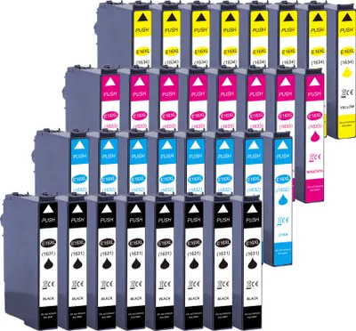 Produktbild von 32er Sparpack ersetzt Epson 16XL (16) Druckerpatronen