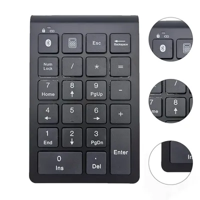 Produktbild von Mini Bluetooth 5.0 Numeric Keypad - Ultraportables Dual-Mode Tastenfeld für Finanzen & Reisen