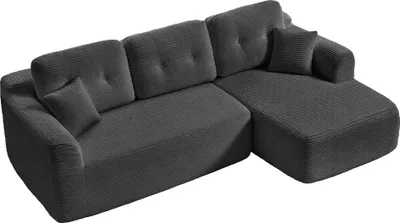 Produktbild von Modulares Sofa, Ecksofa mit Liege rechts, 244 cm breit, vakuumverpackt, keine Montage erforderlich, grau