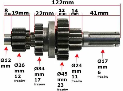 Produktbild von Getriebewelle Atv 110 Kleine Räder 3+1