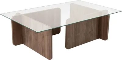 Produktbild von CALICOSY -  Couchtisch mit Tischplatte aus gehärtetem Glas L105 cm - FLAVIO