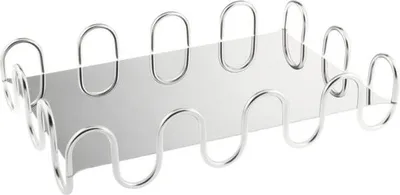 Immagine prodotto di Tablett Edelstahl versilbert, Länge: 410 mm, Breite: 260 mm