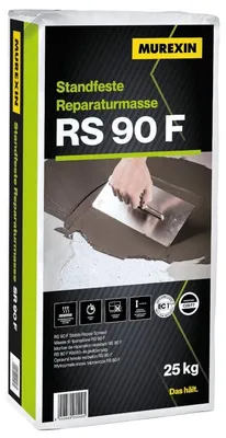 Produktbild von 25 Kilogramm | Murexin Grau 25 kg Reparaturmasse RS 90 F, Schnell Aushärtend, Hohe Festigkeit, Rissüberbrückend, Für Innen Und Außen, Zementär, Flexibel, Selbstverlaufend