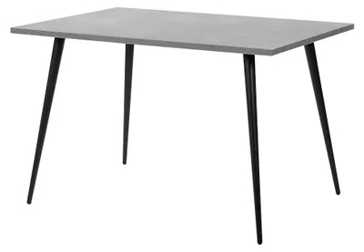 Produktbild von Esstisch in Betonoptik grau mit schwarzem Metallgestell 120 x 80 cm