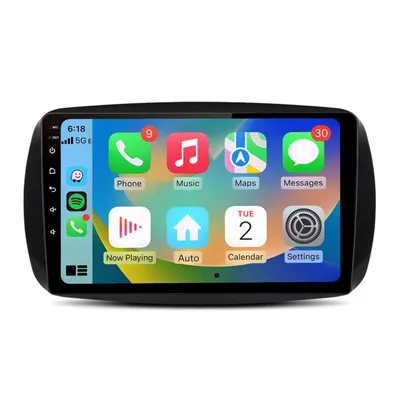 Immagine prodotto di Autoradio Android 9'' 128GB per Smart Fortwo & Forfour 453 (piccolo display originale) con CarPlay & Android Auto Navigazione & Bluetooth