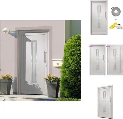 Produktbild von vidaXL Haustür Weiß 98x208 cm - Haustüren
