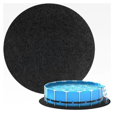 Produktbild von Bodenplane für Pools, runde Poolunterlage, Bodenmatte für oberirdische Pools, UV-beständige und reißfeste Schwimmbeckenmatte, Bodenschutzplane für Swimmingpools