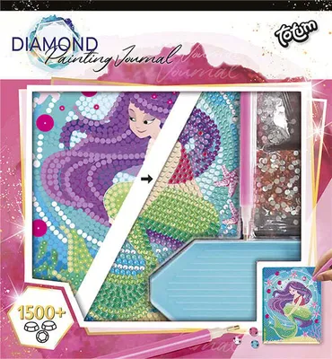 Produktbild von DIY-Set Mein Tagebuch mit Meerjungfrau und Diamanten, Totum