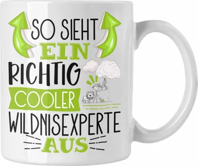 Produktbild von Trendation - So Sieht Ein Richtig Cooler Wildnisexperte Aus Tasse Geschenk für Wildnisexperte Geburtstag Geschenkdiee (Weiß)