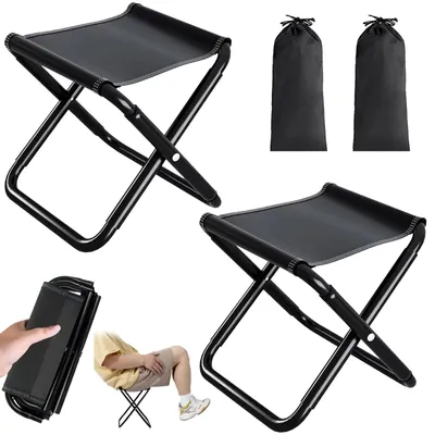 Produktbild von Omgoods – Set aus 2 klappbaren Campinghocker für den Außenbereich