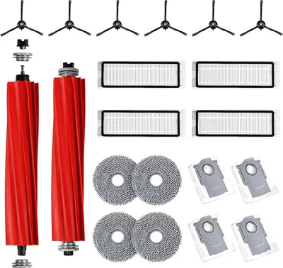 Produktbild von Zubehörset für Roborock Q Revo Roboter Saugstation, Ersatzteile Enthält 2 Hauptbürste 4 Wischtücher 4 HEPA-Filter 6 Seitenbürsten 4 Staubbeutel (20 Stück )
