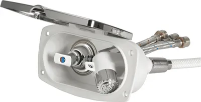 Produktbild von New Edge Duschbox, verchromt PVC-Schlauch 4 m Duschenschluss, querlaufend, 1 Stück