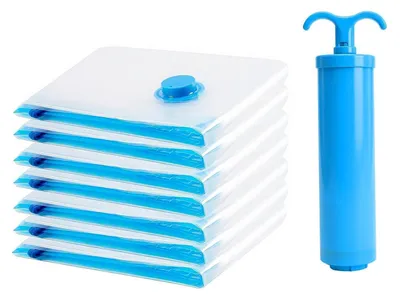 Immagine prodotto di Sacchetti sottovuoto, 8 pezzi, 40x60 cm, riutilizzabili, salvaspazio, ermetici e resistenti