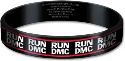 Obrázek produktu pro Run DMC - silikonový náramek na ruku s logem RO6918 (jedna velikost) (černý)
