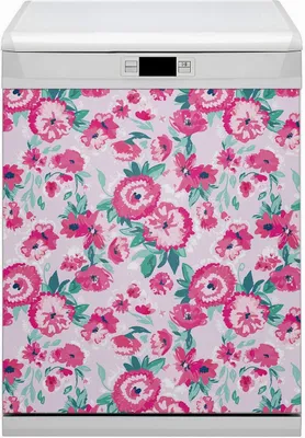 Produktbild von Geschirrspüle Magnet für Spülmaschine Magnetmatte Küche Magnete  Dekorative 60x70 cm  - Blumen