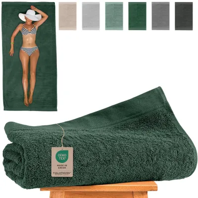 Produktbild von Hausfelder Handtuch Premium Saunatuch XXL (Dunkelgrün, Saunatuch XXL 100x200cm)