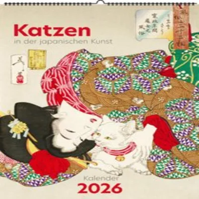 Produktbild von Katzen in der japanischen Kunst. Wandkalender 2026