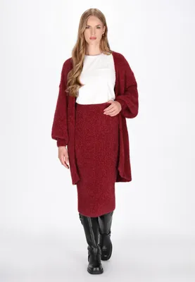Image de Pull pour femme SAPORTA - couleur bordeaux, taille XS/S