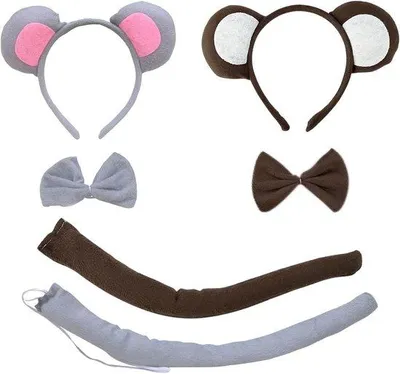 Immagine prodotto di Set di costumi da animali per adulti e bambini - Set da 6 animali - Costumi per donne e bambine - Costumi per Halloween, Carnevale e feste - con orecchie e coda.