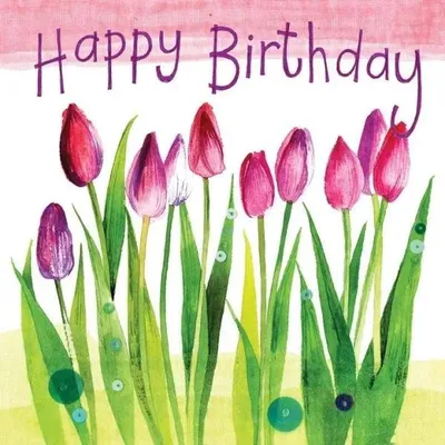 Image de Carte d'anniversaire S335 Tulipes - Alex Clark