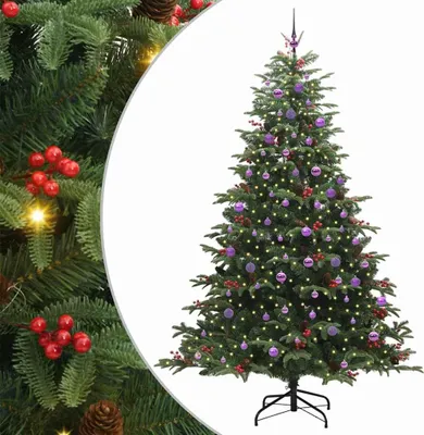 Obrázok produktu pre vidaXL Umelý vianočný stromček s 300 LED diódami so stojanom zelený 240 cm
