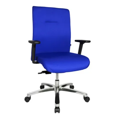 Produktbild von Topstar XXL Bürostuhl Big Star 10, BT190T W56 Stoff blau, Gestell alu