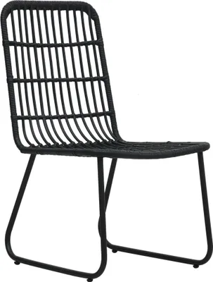 Produktbild von vidaXL Gartenstühle 2 Stk. Poly Rattan Schwarz